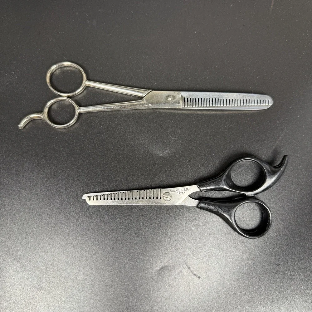 Lot Of 2‎ Vintage Thinning Shears Scissors Made in Italy And Japan Hofritz